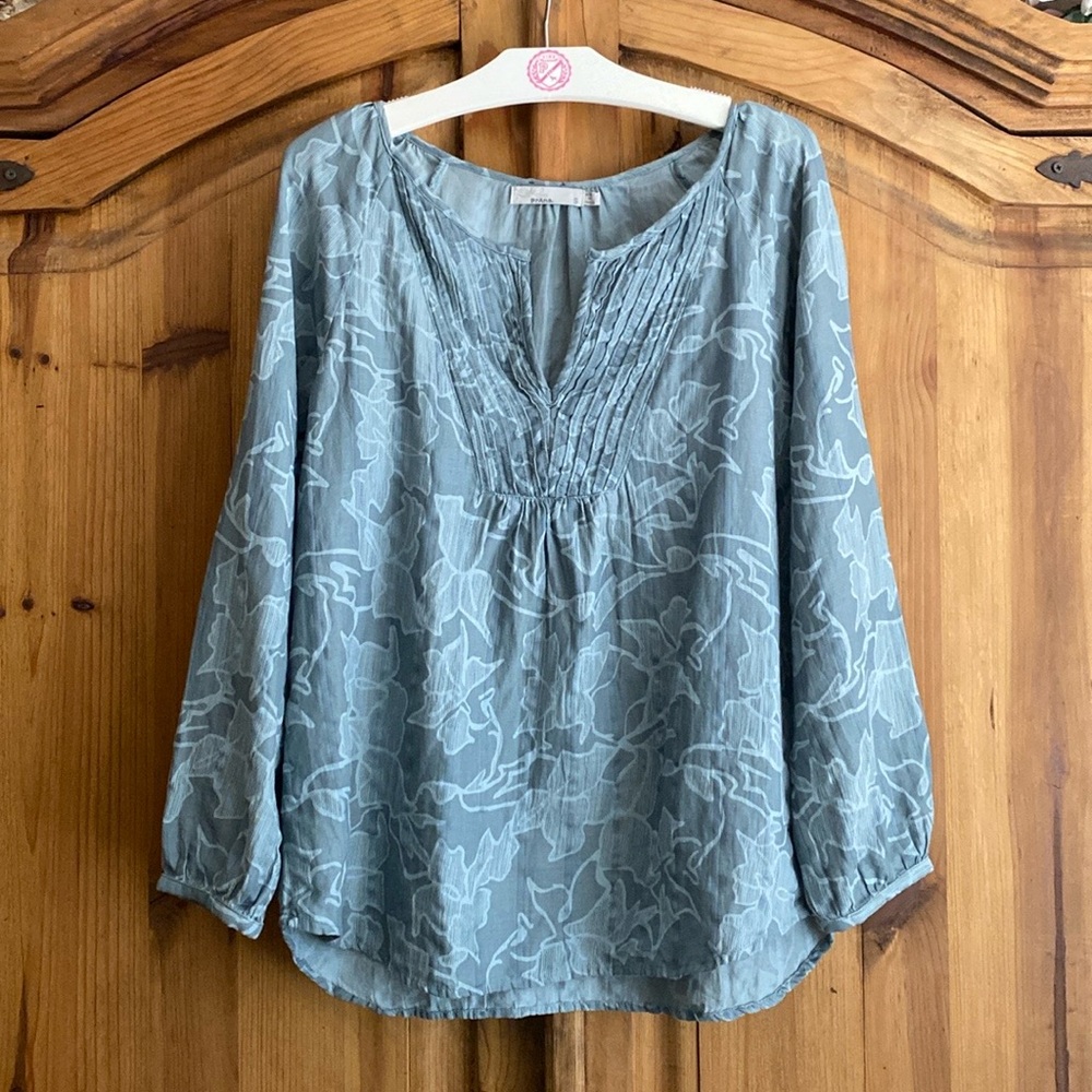 Prana Leonardo Top in Blue Vines